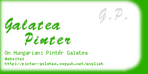 galatea pinter business card