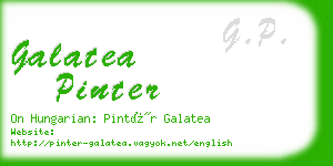 galatea pinter business card